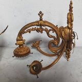 Pair of large Napoleon III bronze wall lights