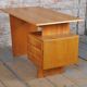 Mid-Century Writing Desk in Oak by B. Landsman, Czech, 1950s