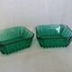 Emerald green glass ramekins Arcoroc, crystal glassware from Arques.