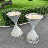 Pair of diabolo planters anton bee willy guhl large model