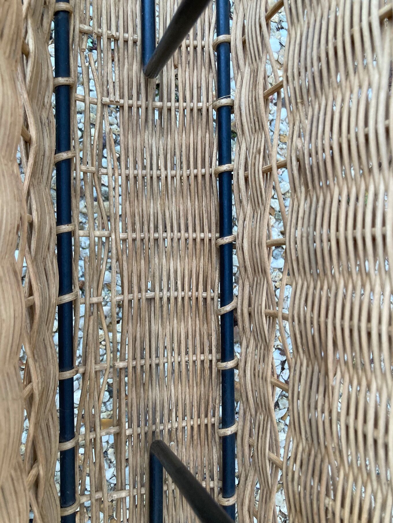 Raoul Guys vintage wicker magazine holder