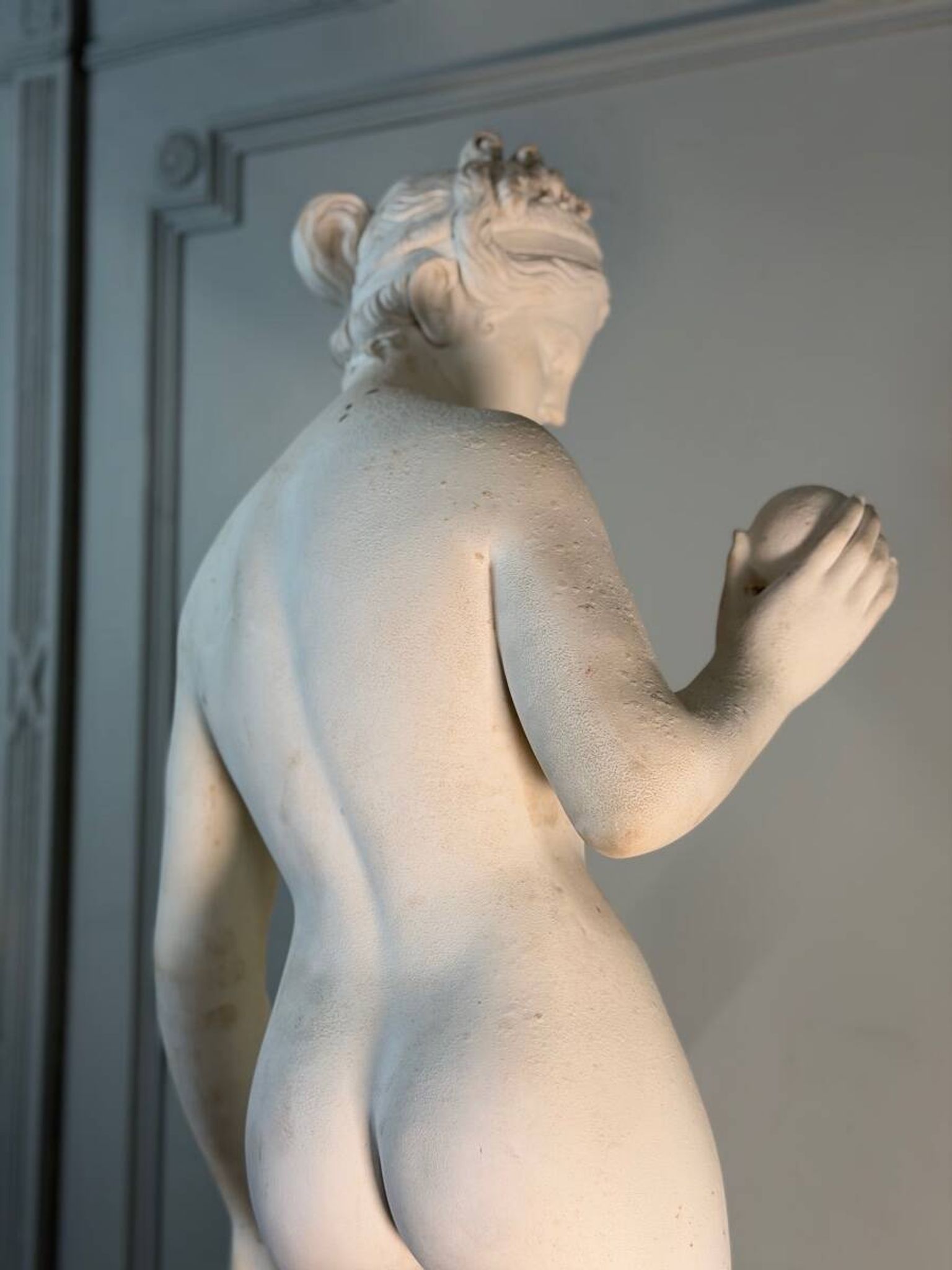 Venus with the Apple, based on the model by Bertel Thorvaldsen in reconstructed marble, 20th century.