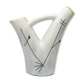 vase with double white and yellow collar, 60s
