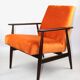Vintage Fox orange easy chair, 1970s