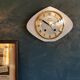 Clock formica wall clock vintage silent 50s "FFR Morbier gray white"