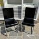 "Klass" designer chairs - wenge wood and chrome legs