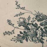 Set of 5 flat plates Longwy model azaleas Art Nouveau
