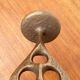 Brutalist metal candlestick mid-century