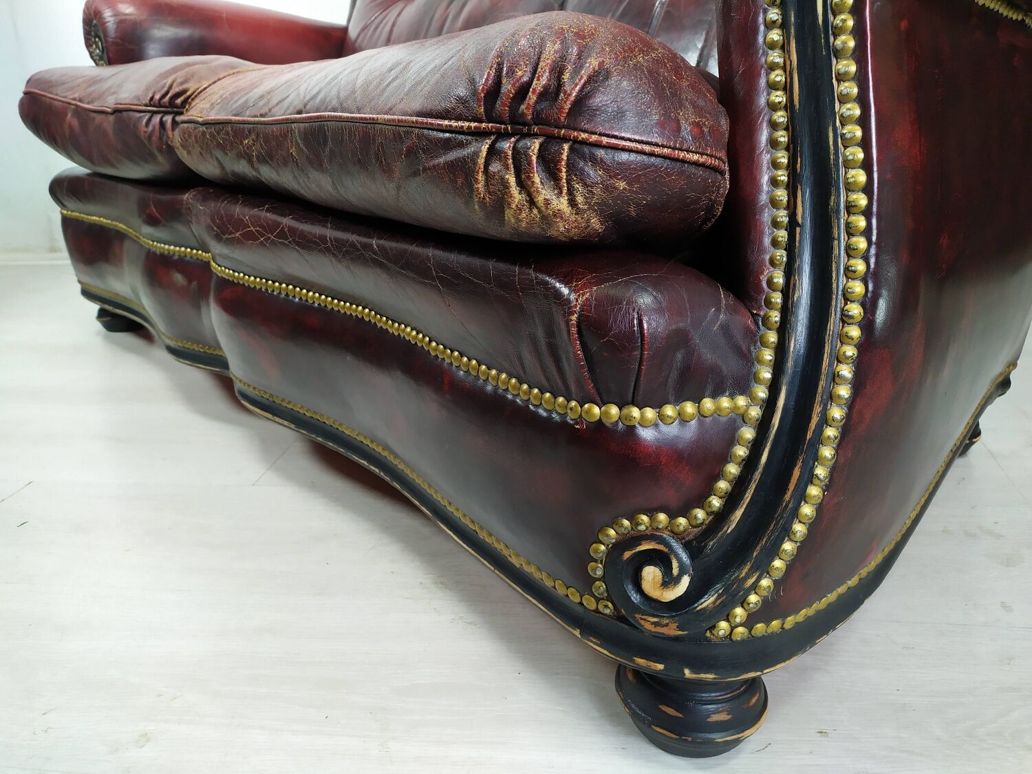 Chesterfield sofa and armchair