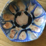 9 octagonal cups and octagonal cups in glazed stoneware G Metenier
