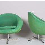 Paire de fauteuils pivotants