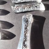 Set of 12 lead crystal knife rests