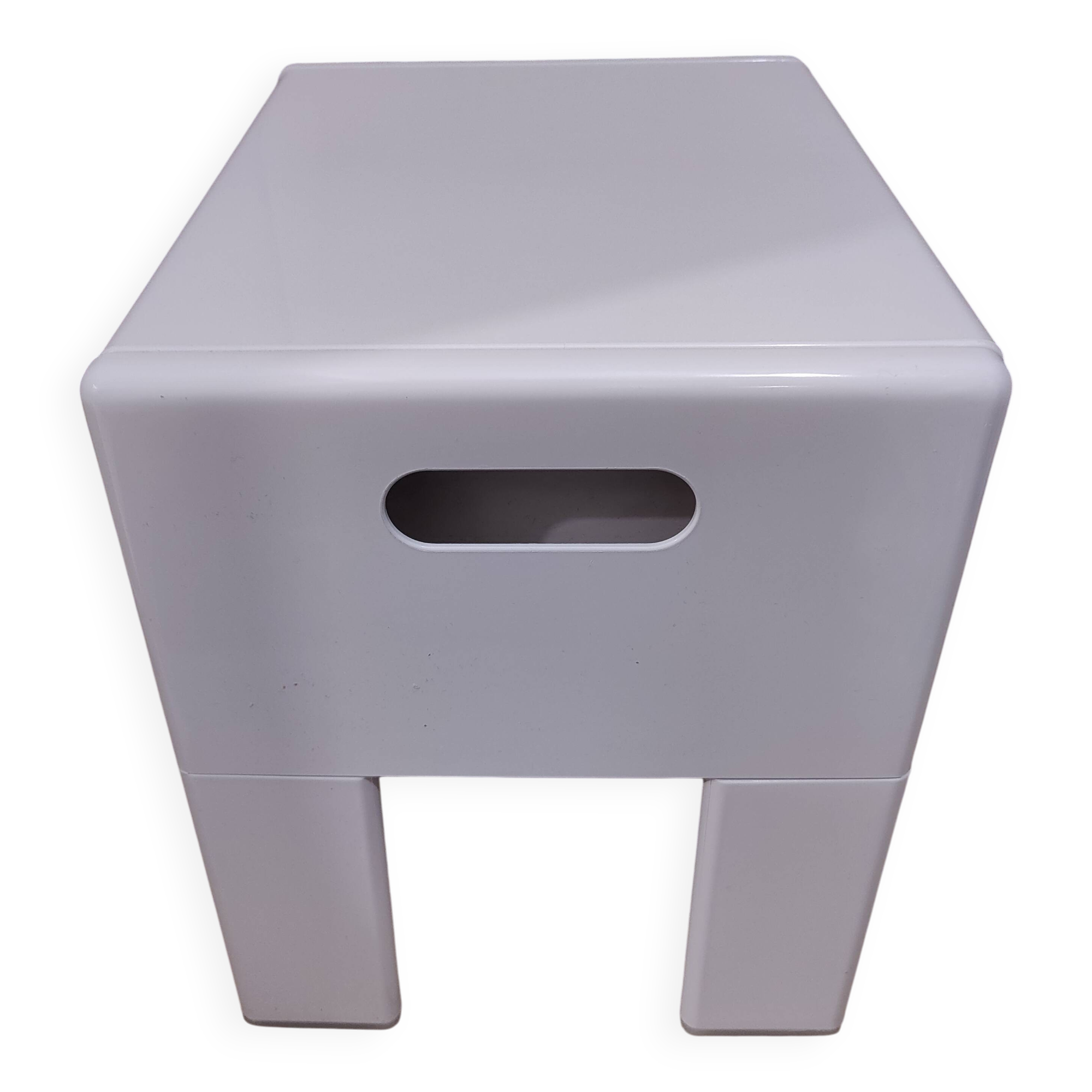 Tabouret coffre blanc Olaf Von Bohr pour Gedy