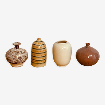 4 vases miniatures en céramique