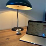 Vintage turquoise metal desk lamp / table lamp