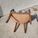 Armchair backrest rounded fish head