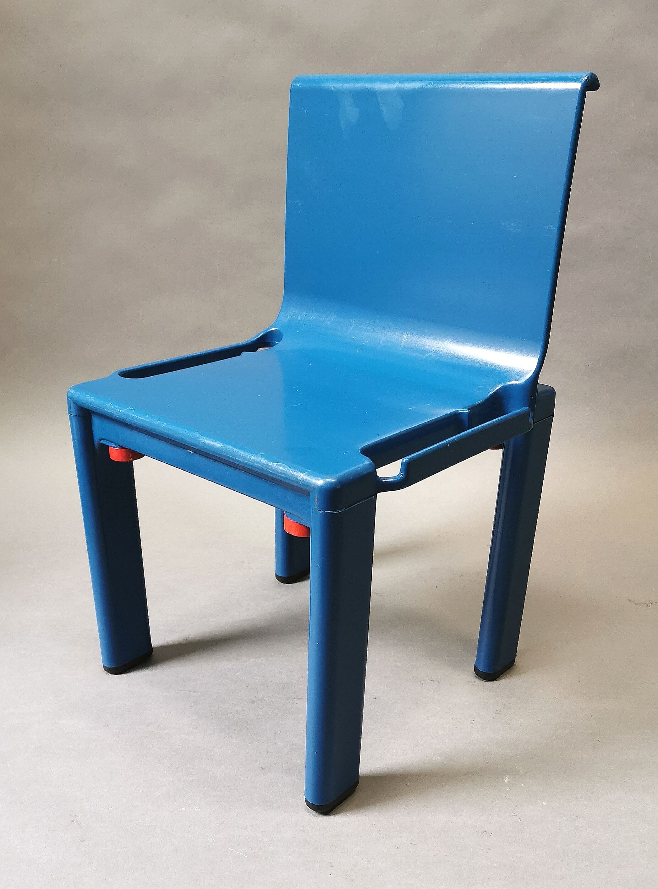 Blue chair and bench child kartell 70s