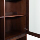 Two-piece cabinet made of Danish walnut veneer from the 1970s