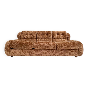 Velvet Italian vintage sofa (bed), 1970s