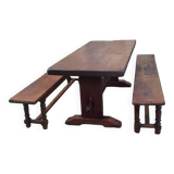 Table and 2 benches