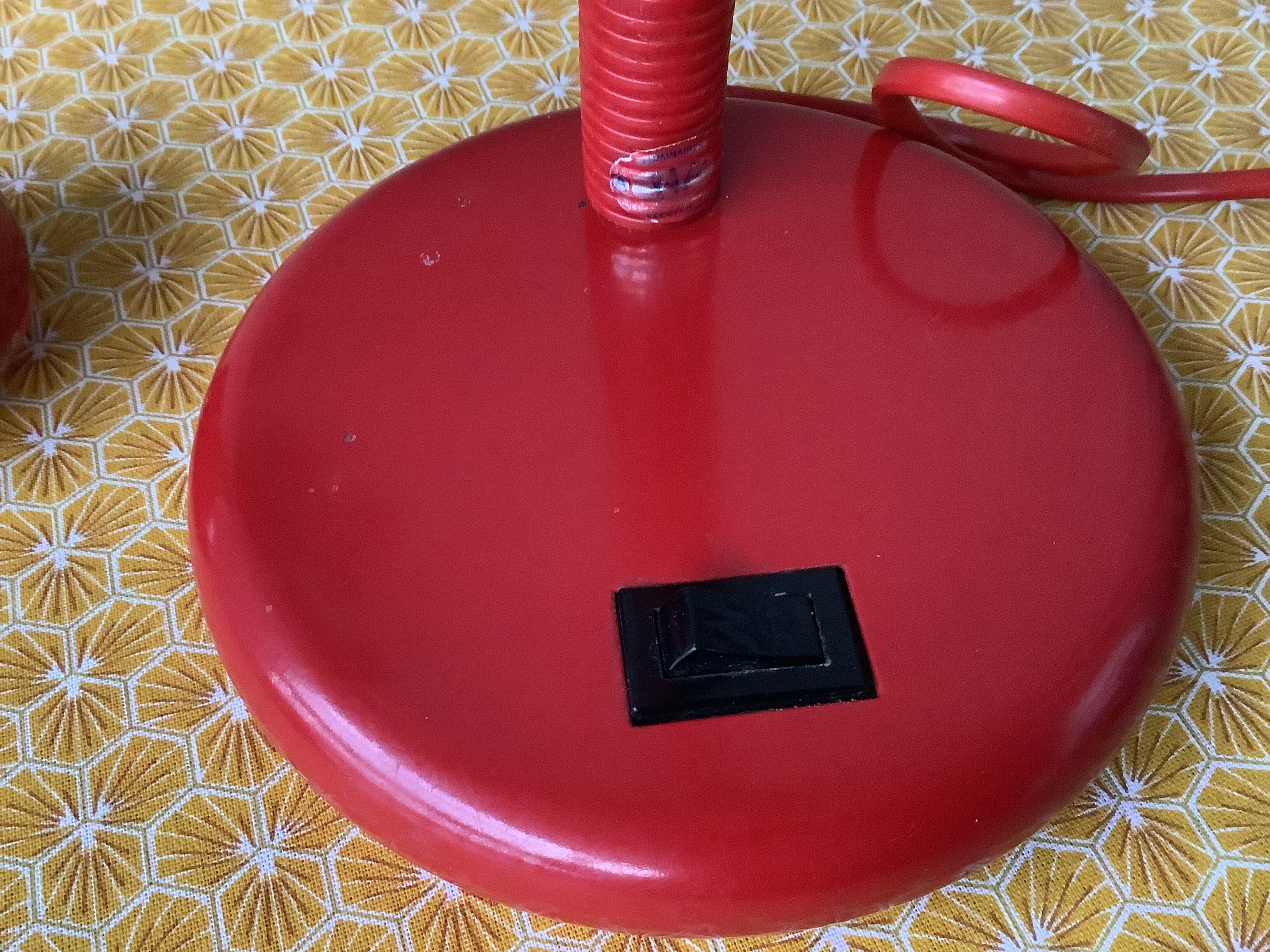 Design lamp space age red Bauhaus Style