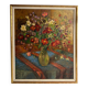 Oil on canvas still life with a red bouquet signed Bérard 20th century.