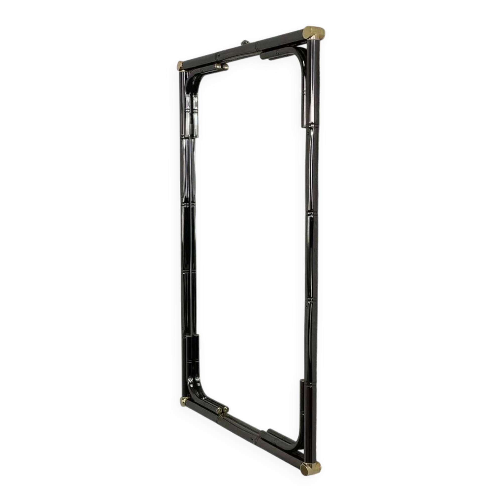 Rectangular mirror from the 70s-80s by Maison Bagues in brass and metal.