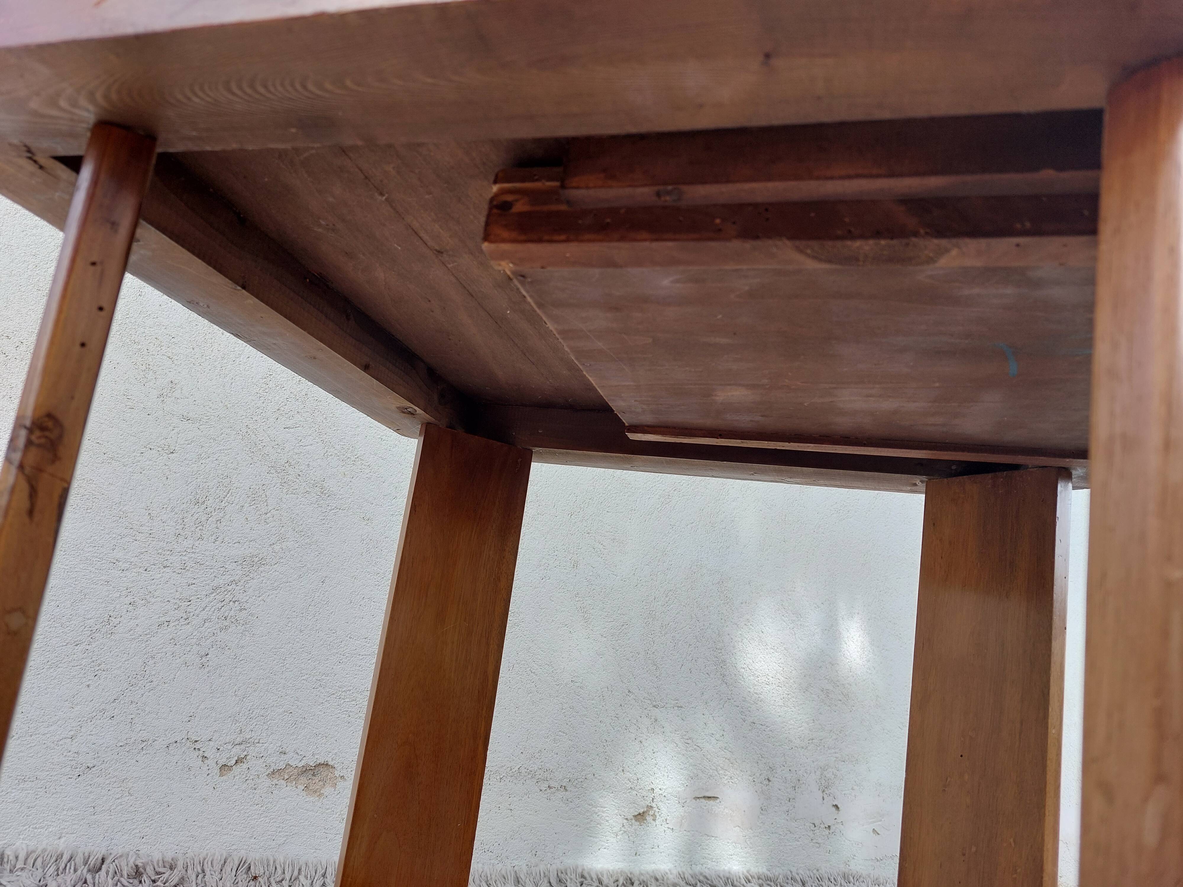 Square art deco pedestal table