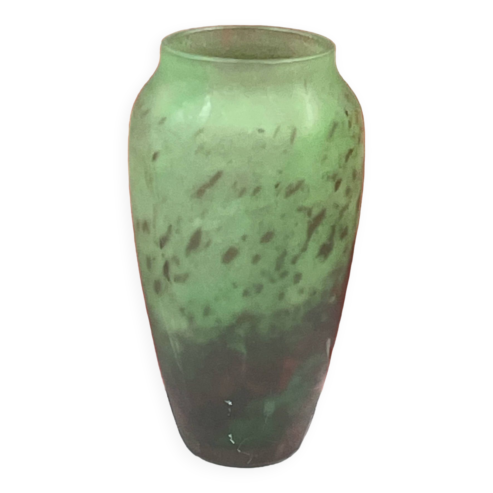 Vintage art deco glass paste, signed lorrain h 12 cm
