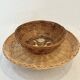 Applique murale en osier deux  panier rotin vintage 27 cm