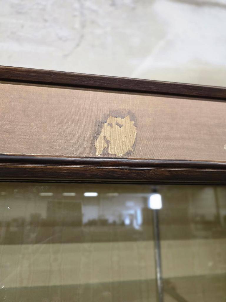 XL vintage wooden display cabinet / sideboard / wall cabinet