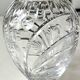 Vintage ball-shaped vase, in Bohemian/Boho chic crystal. 15 x 13 cm