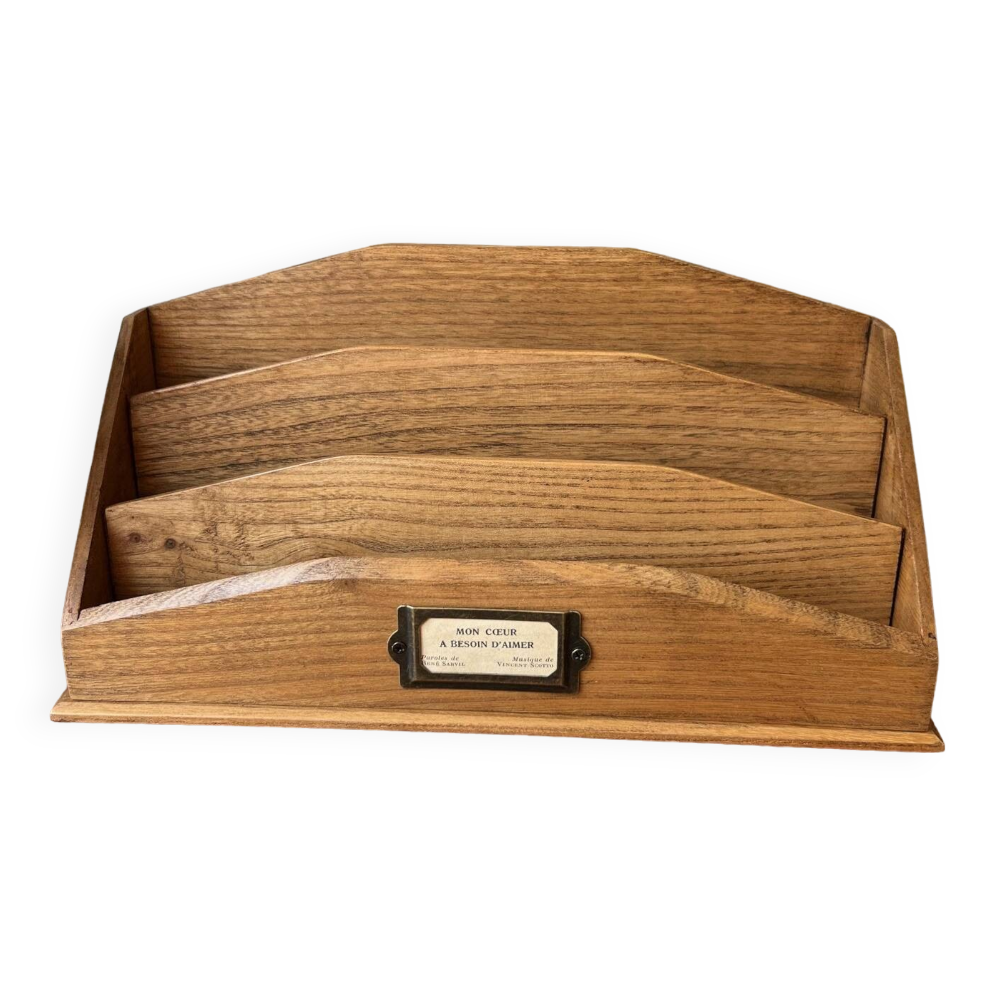 Wooden mail holder “my heart”