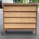 Commode scandinave 4 tiroirs rénovée en bois brut 1940