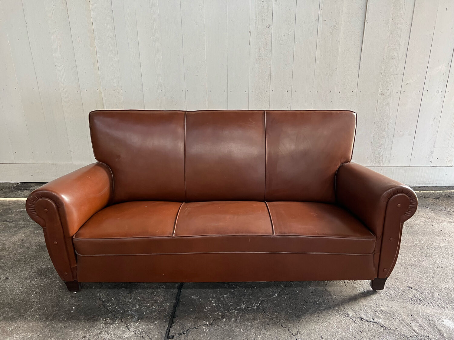 Leather club sofa