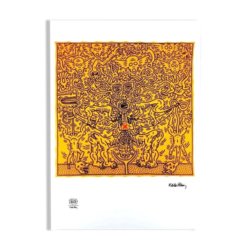 Lithographie en édition limitée de Keith Haring des années 1990