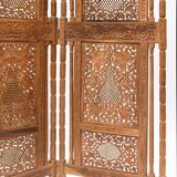 Indian four-leaf wooden screen