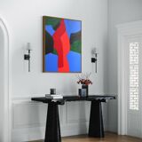 Peinture sur toile tendue "mystique" 80x65cm