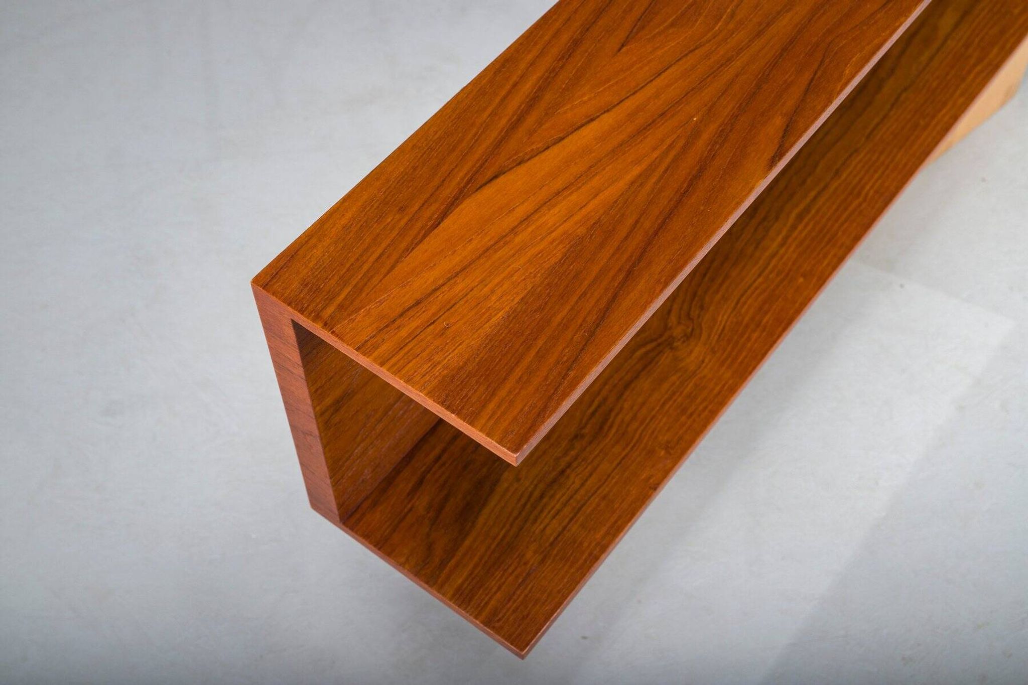 Mid-century modern teak wall shelf by Walter Wirtz for Wilhelm Renz, Germany, 1960s