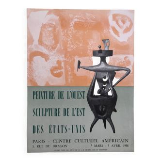 Poster painting of the West American Cultural Center 1958