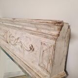 Beveled mercury patinated trumeau mirror