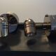 Pair of deknudt sconces in brass and chrome from the 70s