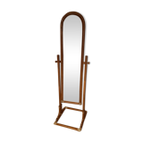 Psyche mirror in rattan 70's 124cm X 24cm