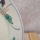 Old Gien plate with purple floral decoration, ironstone, country style.