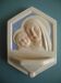 ancient holy water font Desvres Fourmaintraux earthenware