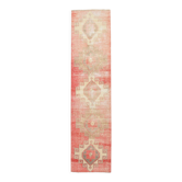 Tapis rouge & beige vintage