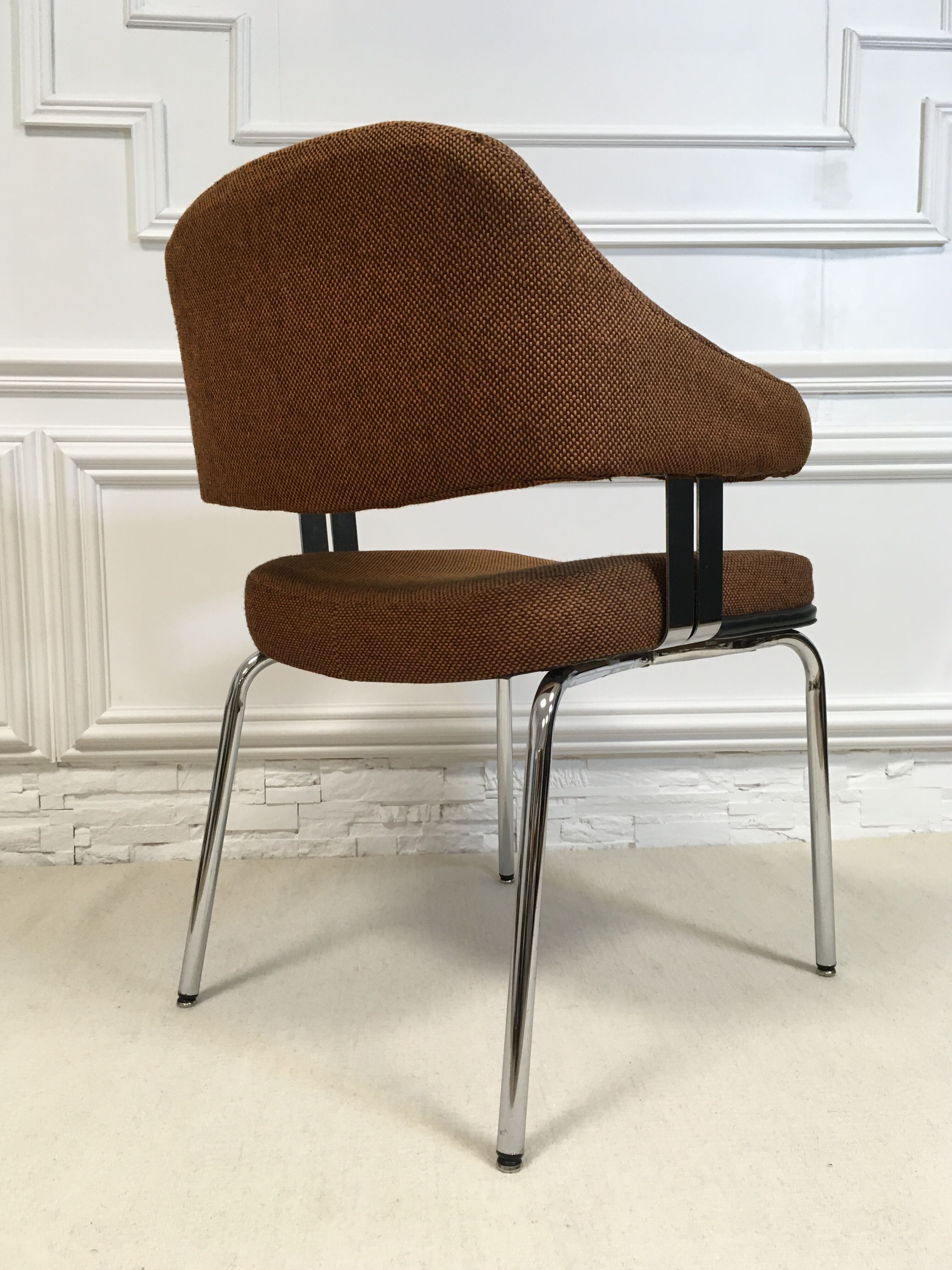 Paire de fauteuils conférence vintage