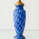 Bohemian Blue Art Glass Table Lamp, Czechoslovakia, circa 1920s