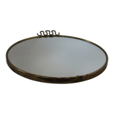 round brass mirror
