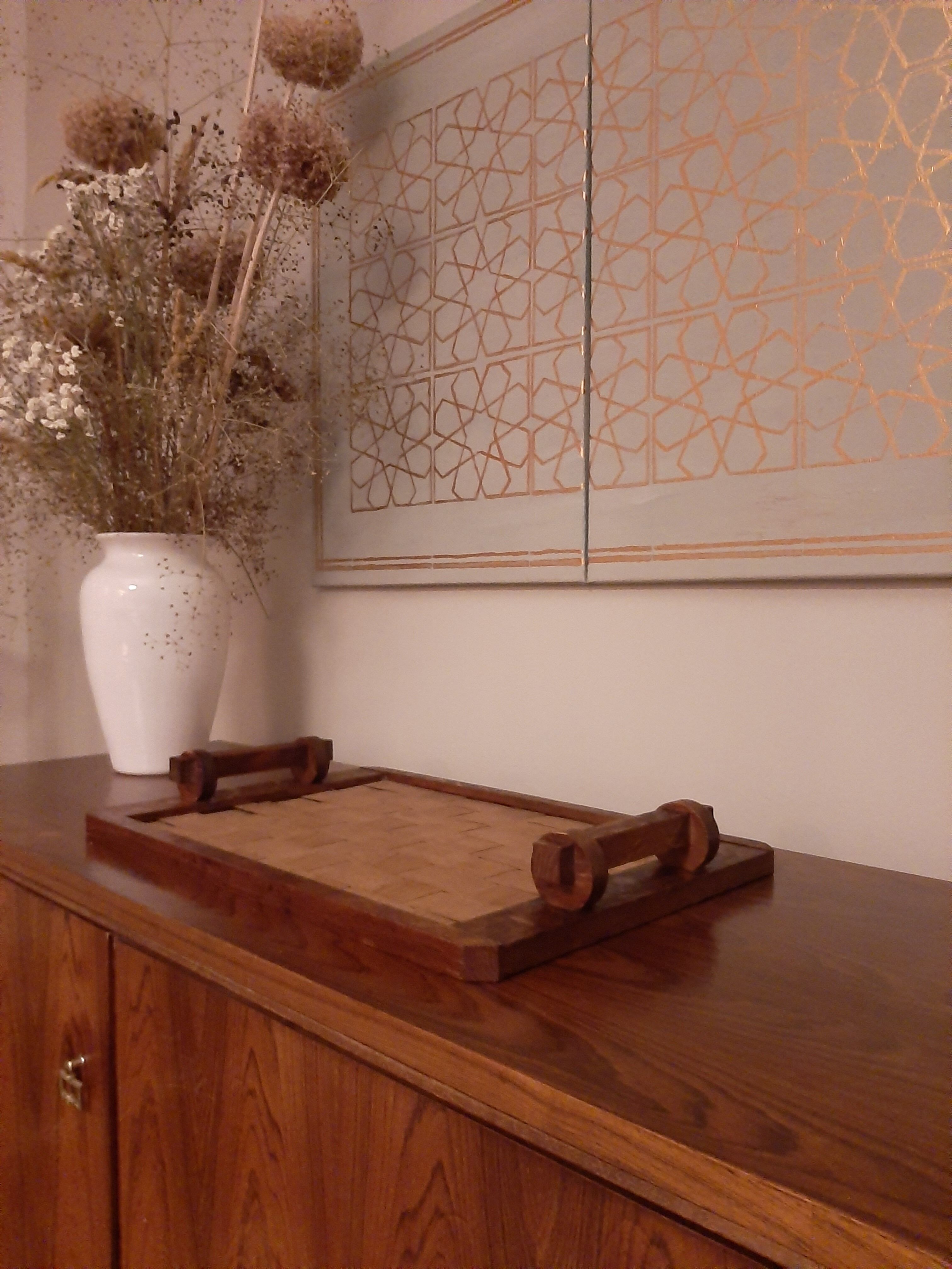 Brutalist wooden tray